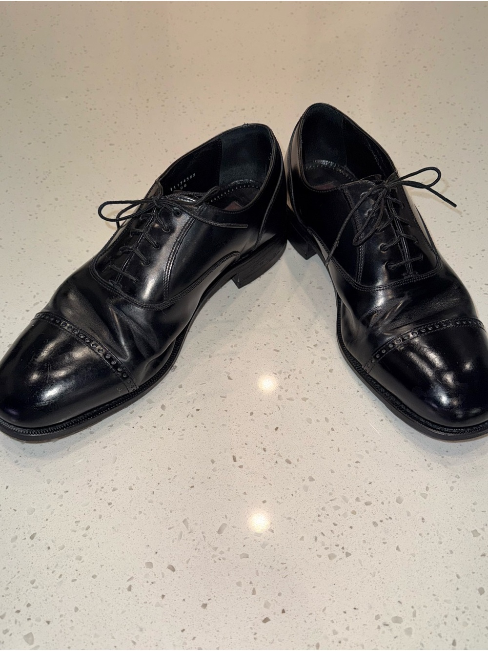 Florsheim Black Cap-Toe Oxford Lace-Up Dress Shoes